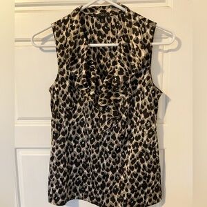 Ann Taylor Sleeveless Animal Print Blouse